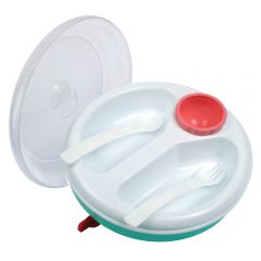 Набор посуды ( тарелка, ложка, вилка, 2 секции )  "Camera"