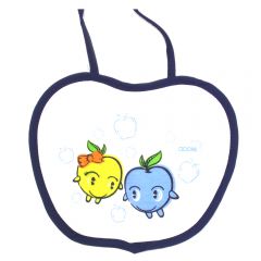 Детский нагрудник "Яблочки" на завязках "Apple baby"